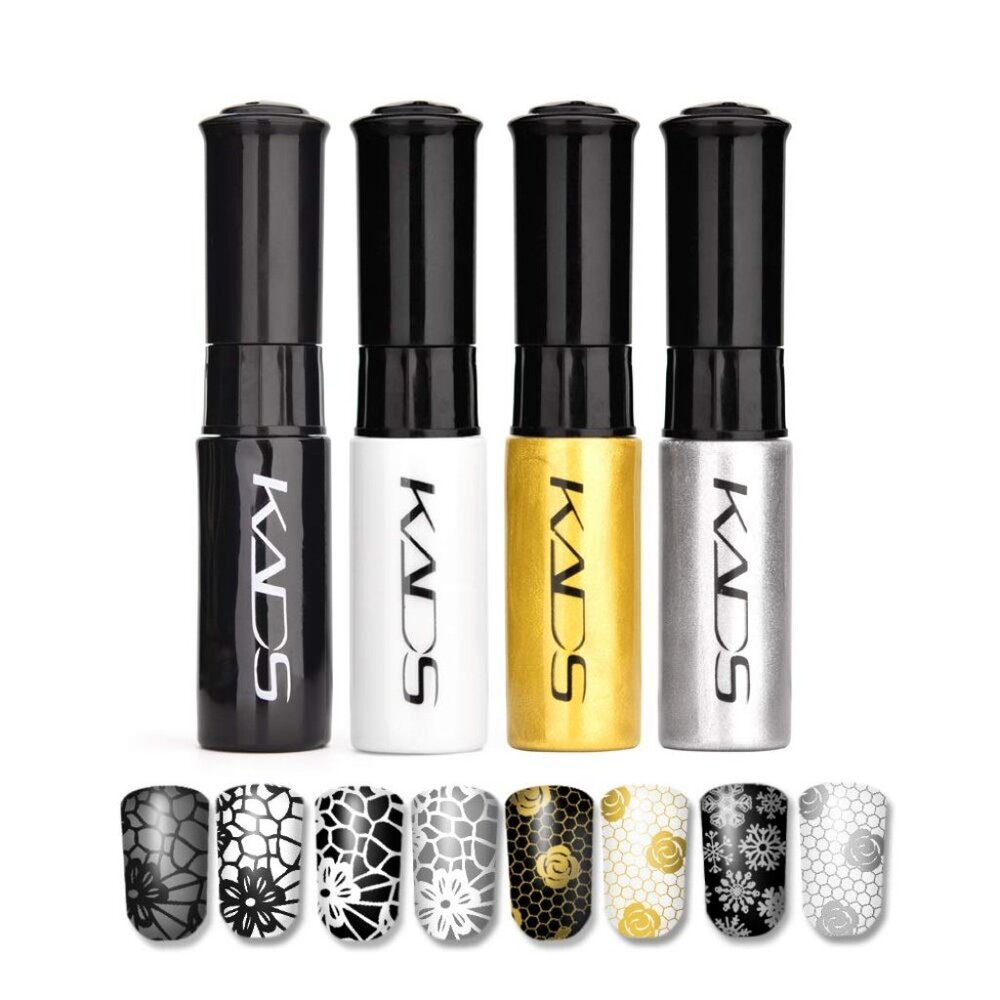 KADS Nail Art Stamping Polish Set 4 Pcs